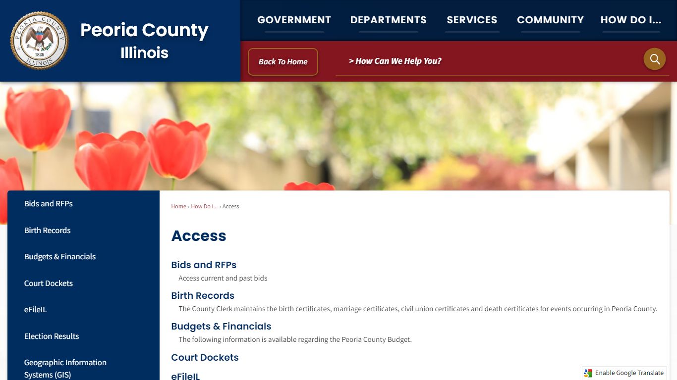 Access | Peoria County, IL