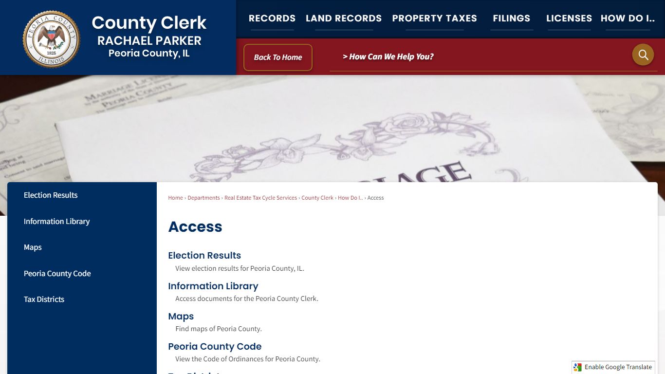 Access | Peoria County, IL